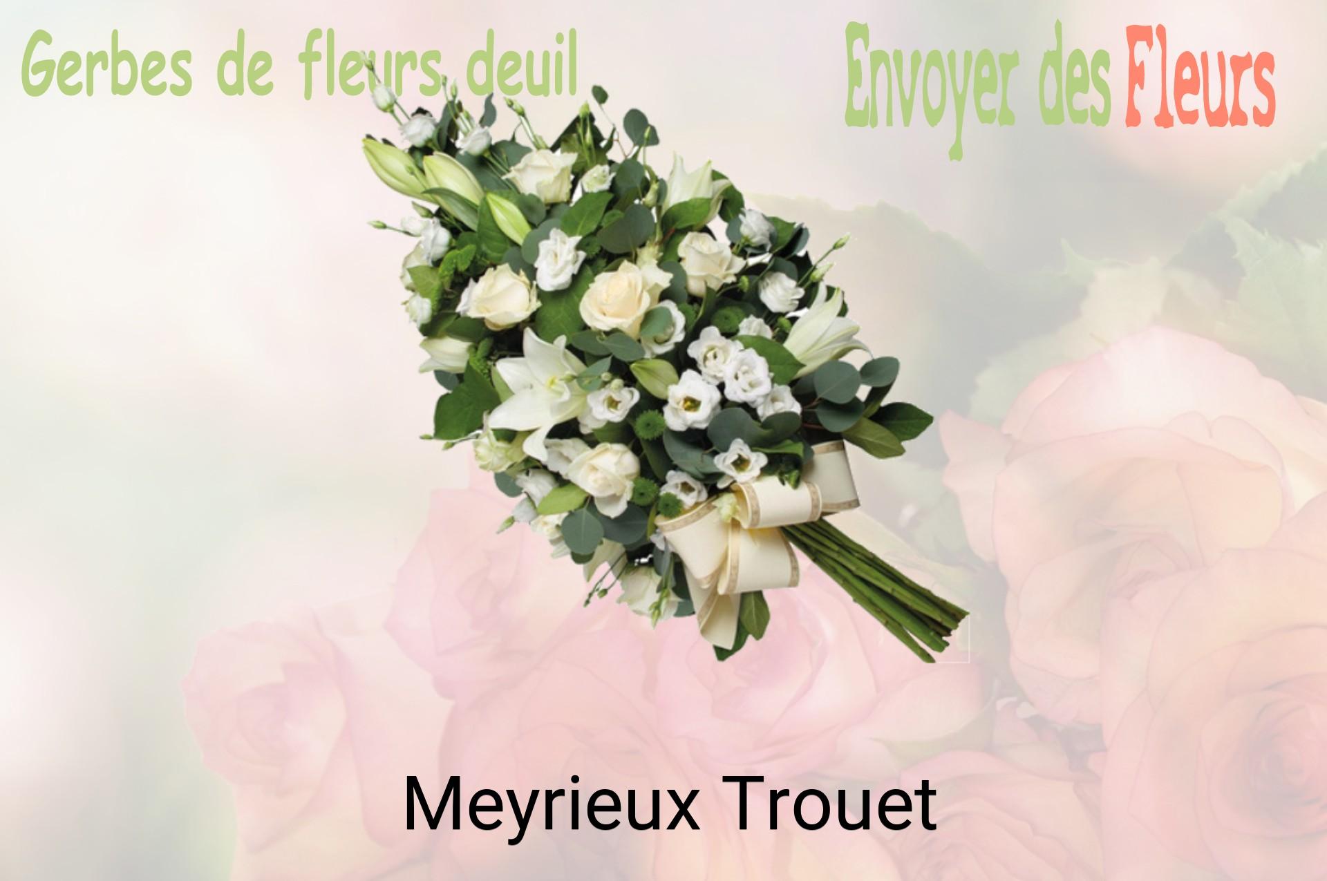 Gerbe de fleurs de deuil livrée à Meyrieux-Trouet